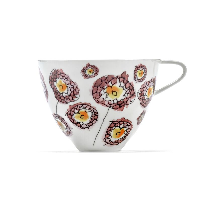 Marni Midnight Flowers Cappucino Cup Set Of 2 - Anemone Milk image number 1